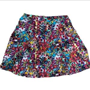 Dona Jo Fitwear 3 (L/ XL) Black Floral Skirt/ Skort Athletic Pickleball Golf